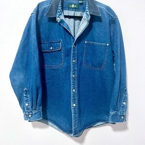Hunt Club corduroy blend Blue Denim Shirt Jacket XL